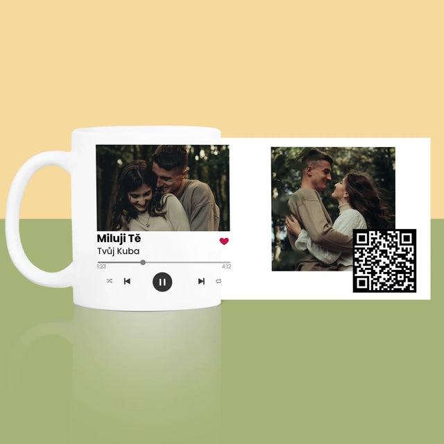 Fotka A Textem: Spotify S Kódem Qr - Hrnek