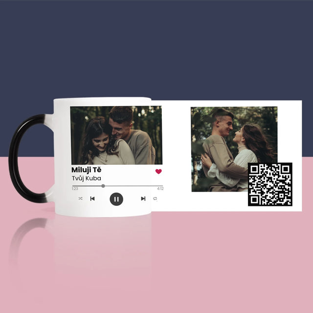 Fotka A Textem: Spotify S Kódem Qr - Hrnek