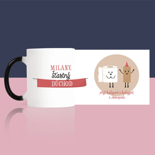 Jméno A Nápis: Šťastný Důchod - Hrnek