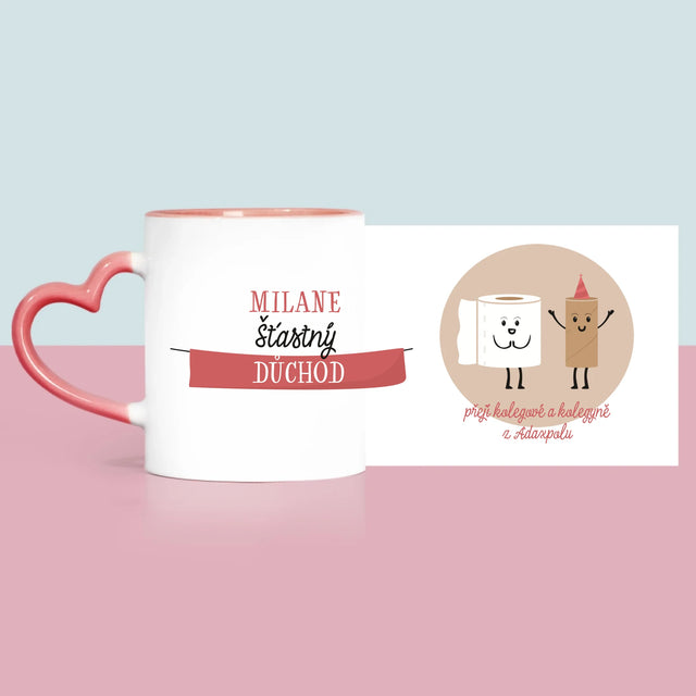 Jméno A Nápis: Šťastný Důchod - Hrnek