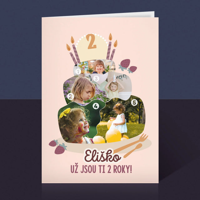 Tvar Z Fotek: Narozeninový Dort - Přání