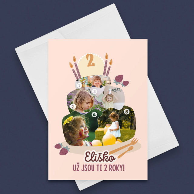 Tvar Z Fotek: Narozeninový Dort - Přání