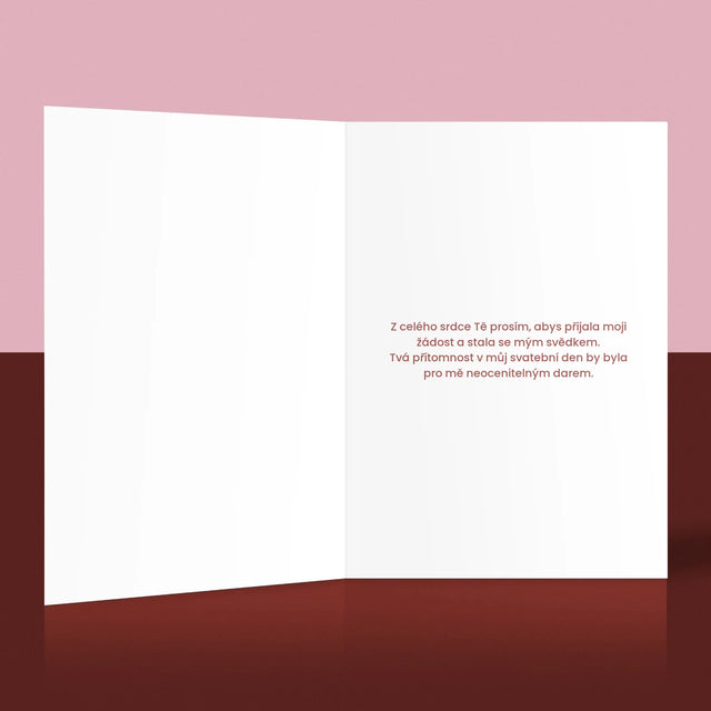 Fotokoláž: Prosba O Bytí Svědkyní - Přání