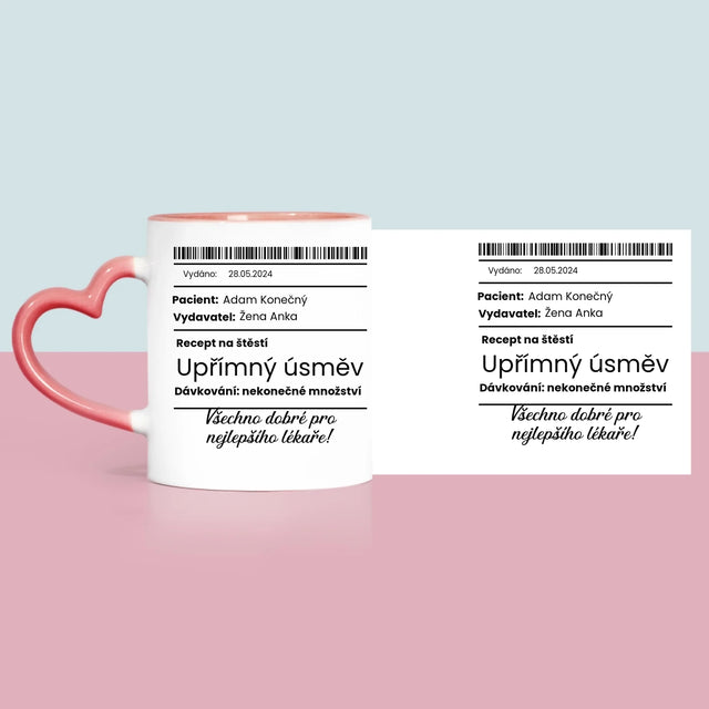 Jméno A Nápis: Recept Na Štěstí - Hrnek