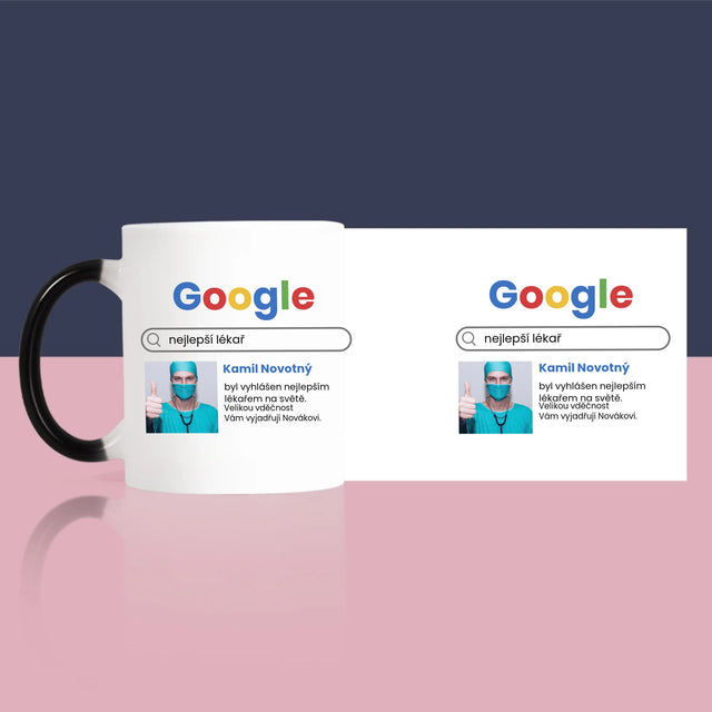 Fotka A Textem: Nejlepší Lékař Výsledek Google - Hrnek