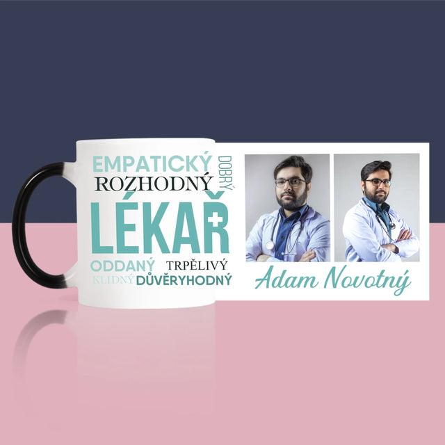 Fotokoláž: Lékař Vlastnosti - Hrnek