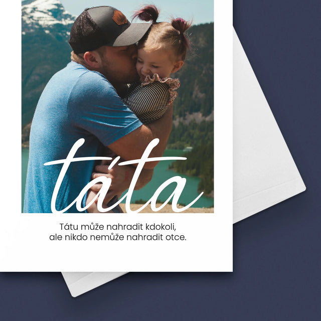 Fotka A Textem: Nenahraditelný Táta Věnování - Přání