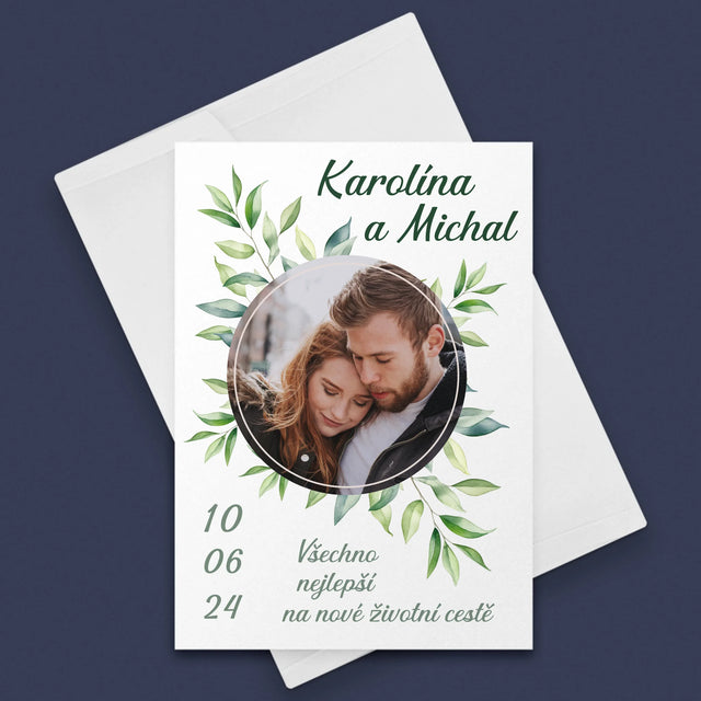 Fotka A Textem: Svatební Lístky - Přání