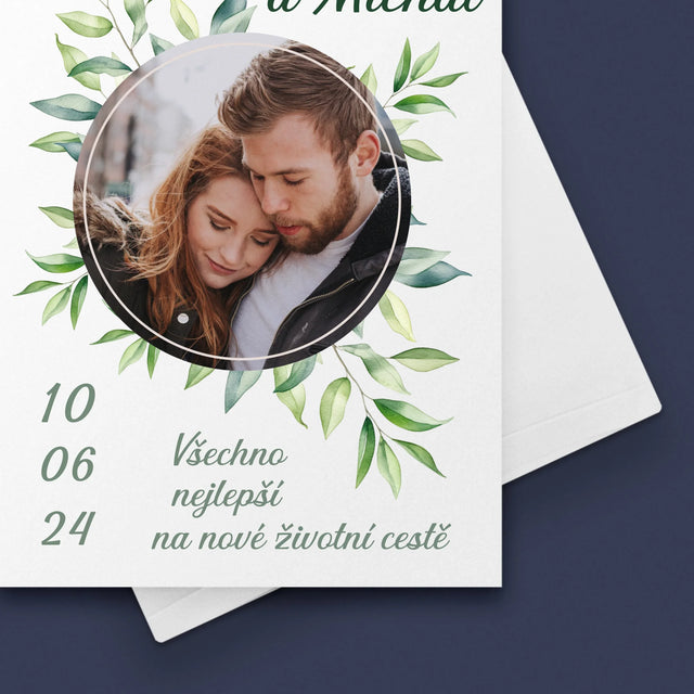 Fotka A Textem: Svatební Lístky - Přání