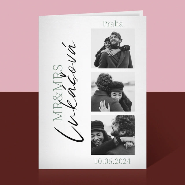 Fotokoláž: Mr&Mrs Svatební - Přání
