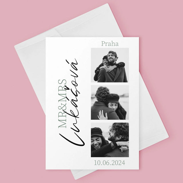 Fotokoláž: Mr&Mrs Svatební - Přání