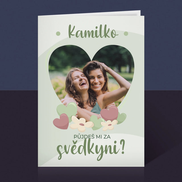 Fotka A Textem: Půjdeš Mi Za Svědkyni Květiny - Přání