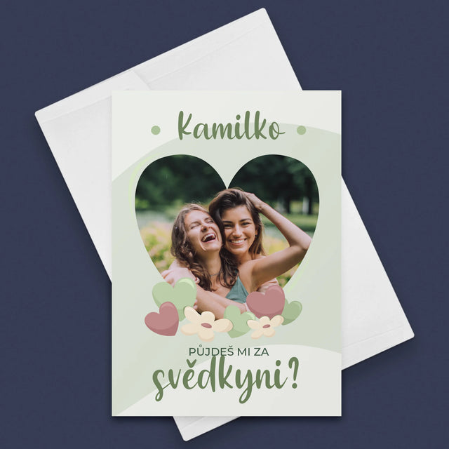 Fotka A Textem: Půjdeš Mi Za Svědkyni Květiny - Přání