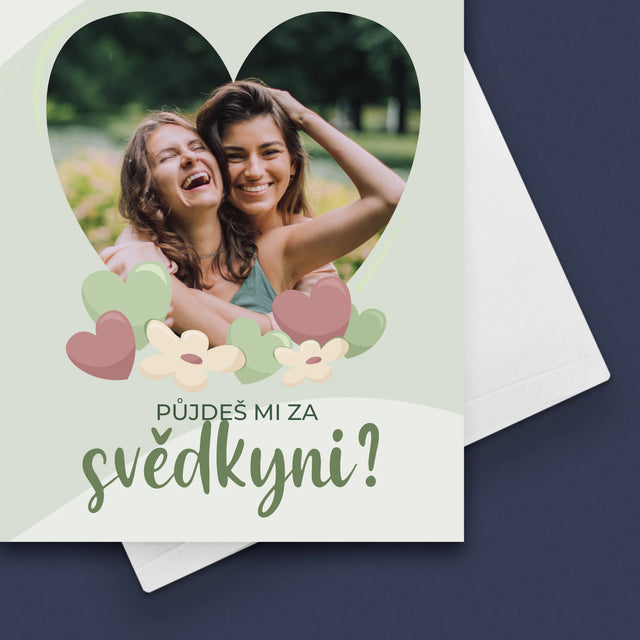 Fotka A Textem: Půjdeš Mi Za Svědkyni Květiny - Přání