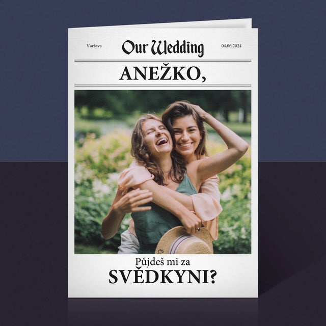 Fotka A Textem: Our Wedding Svědkyně - Přání