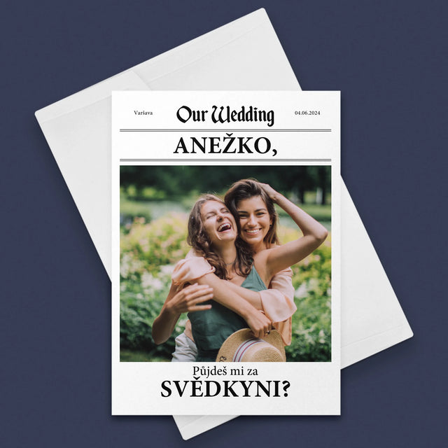 Fotka A Textem: Our Wedding Svědkyně - Přání