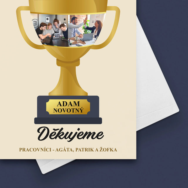 Fotokoláž: Best Boss Pohár - Přání