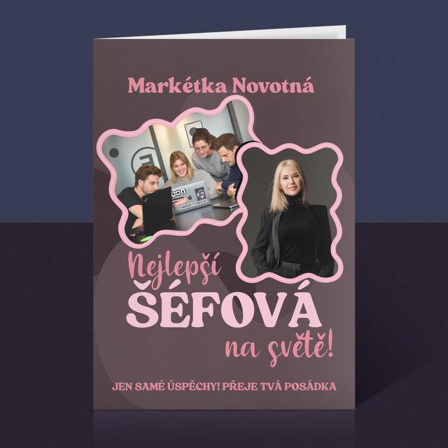 Fotokoláž: Nejlepší Šéfová - Přání