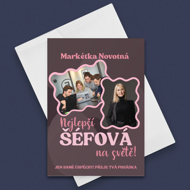 Fotokoláž: Nejlepší Šéfová - Přání