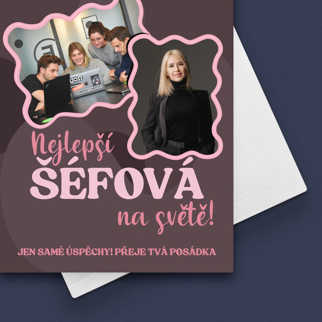 Fotokoláž: Nejlepší Šéfová - Přání