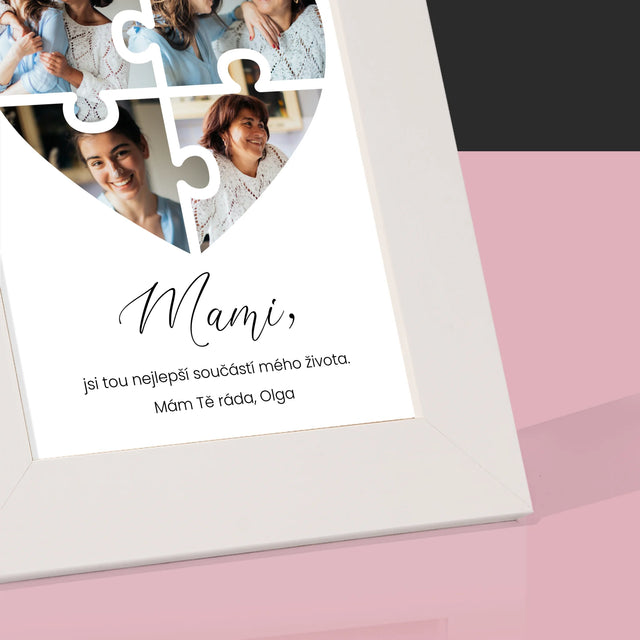 Fotokoláž: Puzzle Srdce Pro Mámu - Fotorámeček
