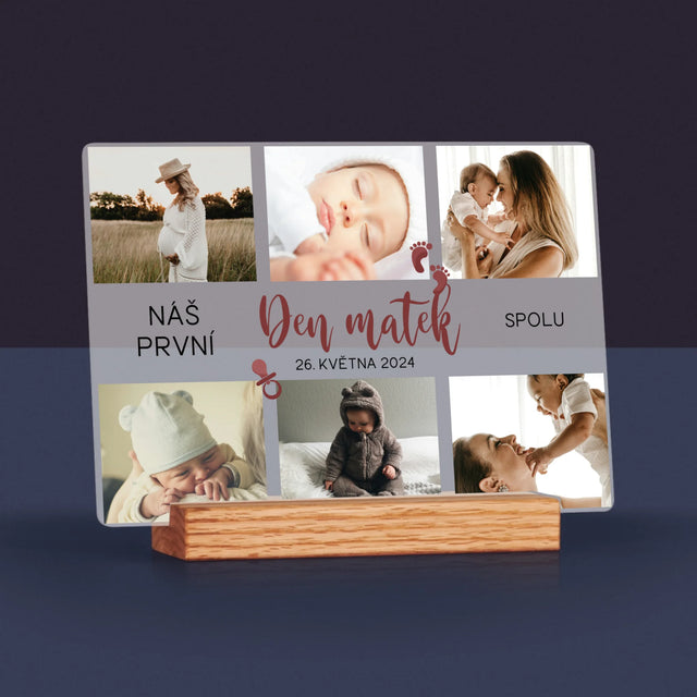 Fotokoláž: Náš První Den Matek - Tisk Na Akrylovém Skle