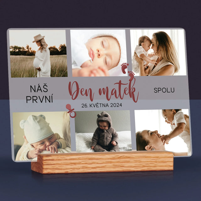 Fotokoláž: Náš První Den Matek - Tisk Na Akrylovém Skle