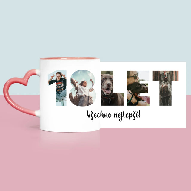 Slovo z obrázků: 18 let - hrnek s potiskem | Česká republika