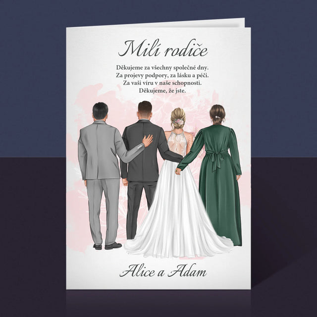 Designér Postav: Milí Rodiče Děkujeme - Přání