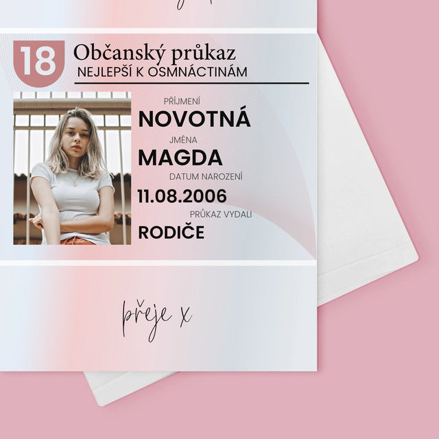 Fotka A Textem: Občanský Průkaz - Přání