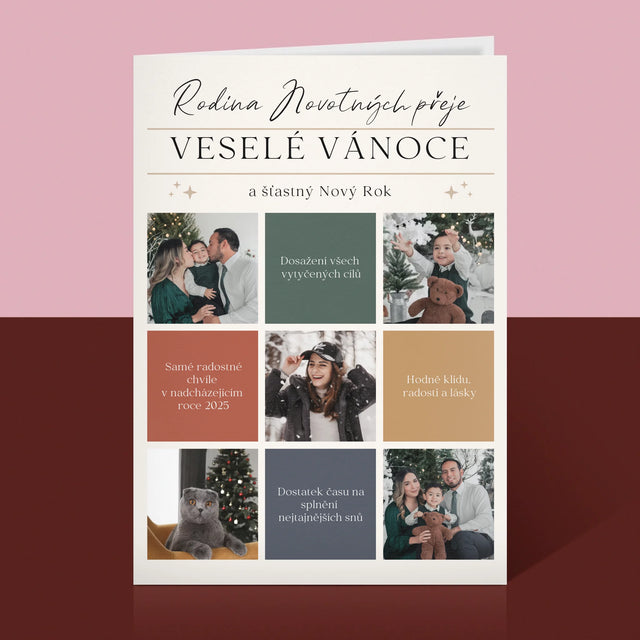 Fotokoláž: Veselé Vánoce Přání - Přání
