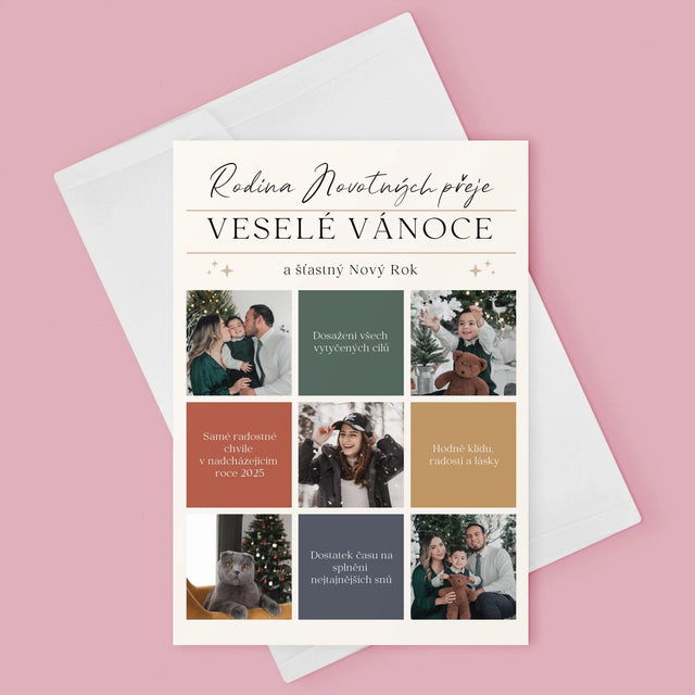 Fotokoláž: Veselé Vánoce Přání - Přání