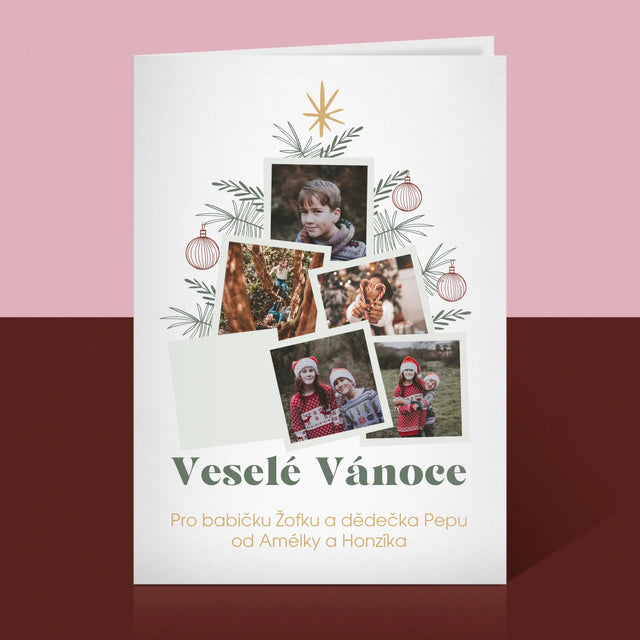 Fotokoláž: Vánoční Stromeček - Přání