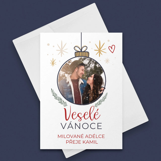 Fotka A Textem: Veselé Vánoce Ozdoba - Přání