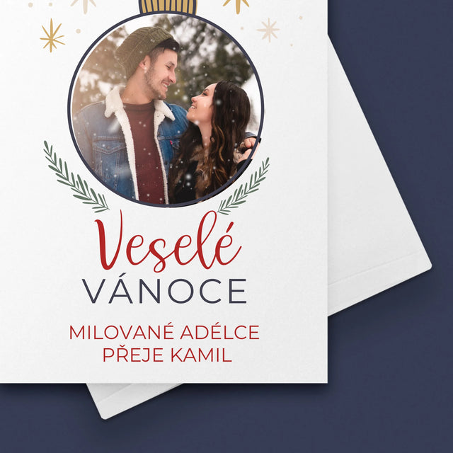Fotka A Textem: Veselé Vánoce Ozdoba - Přání