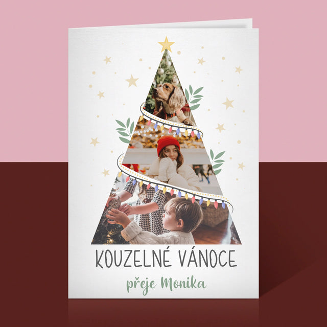 Fotokoláž: Kouzelné Vánoce Stromeček - Přání