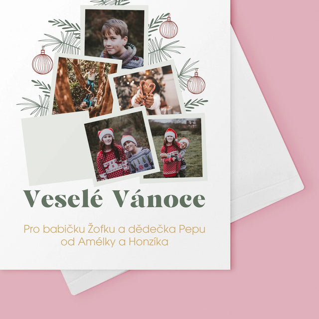Fotokoláž: Vánoční Stromeček - Přání
