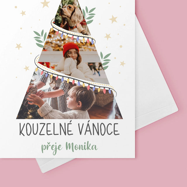 Fotokoláž: Kouzelné Vánoce Stromeček - Přání