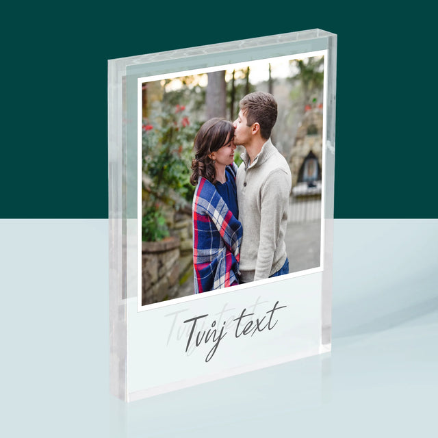 Fotka A Textem: Tvoje Fotka A Textem - Akrylový Blok