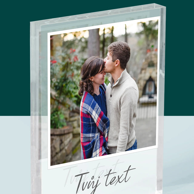 Fotka A Textem: Tvoje Fotka A Textem - Akrylový Blok