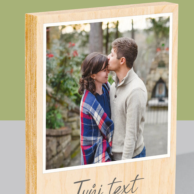 Fotka A Textem: Tvoje Fotka A Textem - Tisk Na Dřevo