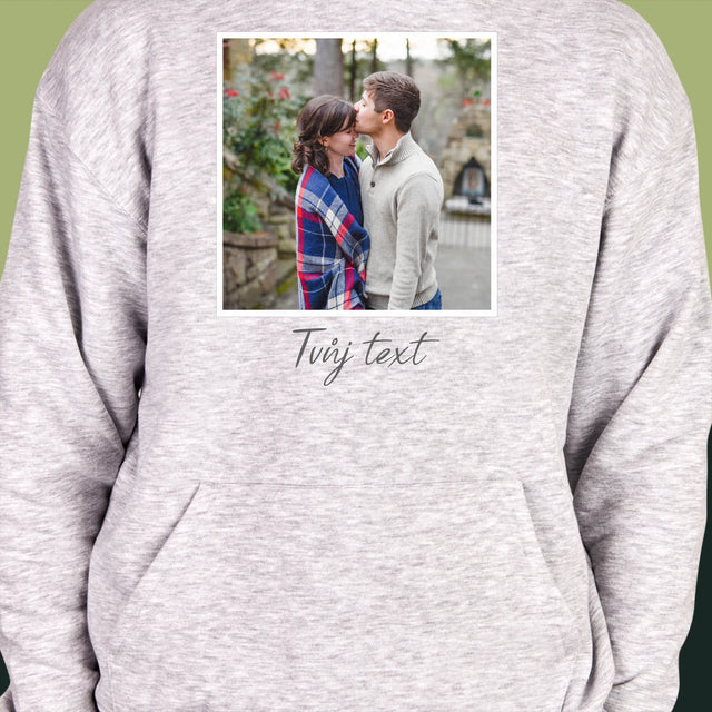 Fotka A Textem: Tvoje Fotka A Textem - Pánská Mikina S Kapuci