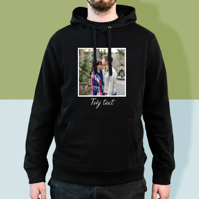 Fotka A Textem: Tvoje Fotka A Textem - Pánská Mikina S Kapuci