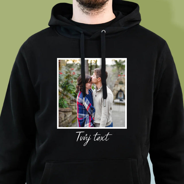Fotka A Textem: Tvoje Fotka A Textem - Pánská Mikina S Kapuci