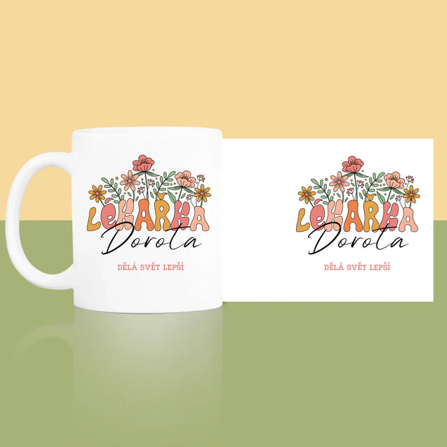 Jméno A Nápis: Lékařka - Hrnek