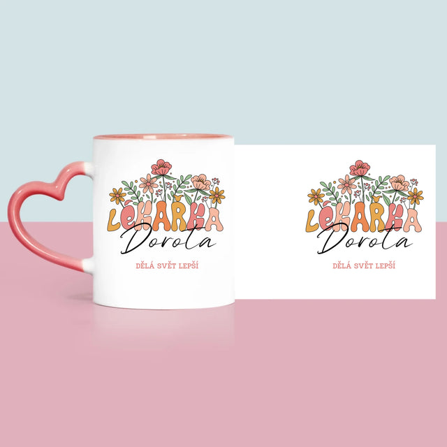 Jméno A Nápis: Lékařka - Hrnek