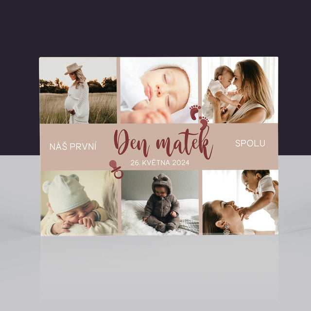 Fotokoláž: Náš První Den Matek - Akrylový Blok