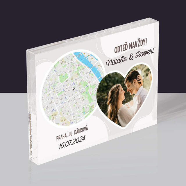 Mapa Města: Odteď Navždy - Akrylový Blok