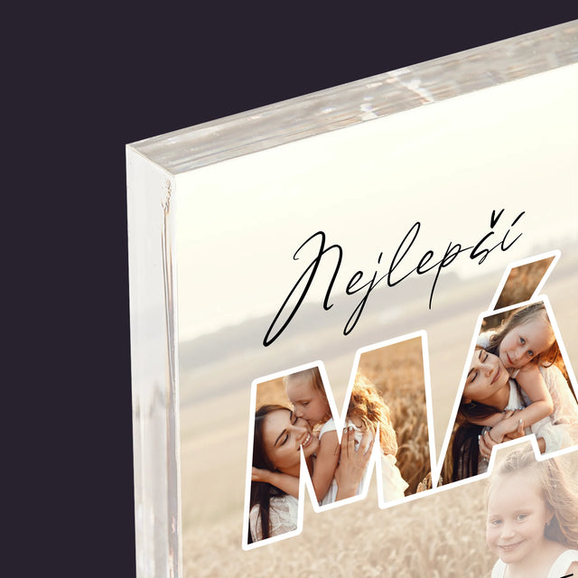 Slovo Z Fotek: Nejlepší Máma Na Světě Fotografie - Akrylový Blok