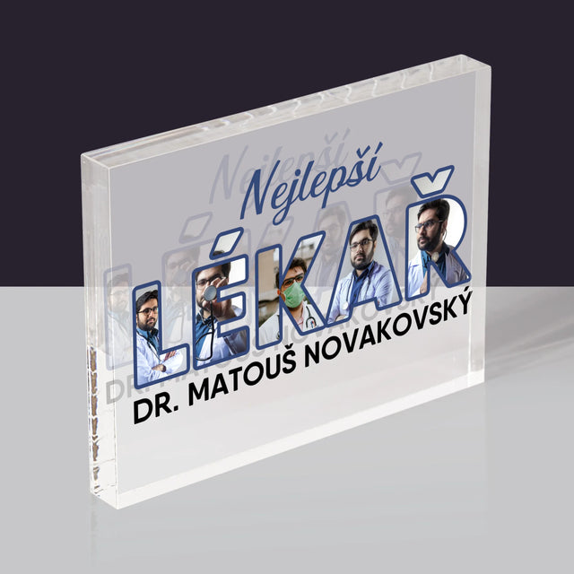 Slovo Z Fotek: Nejlepší Lékař - Akrylový Blok